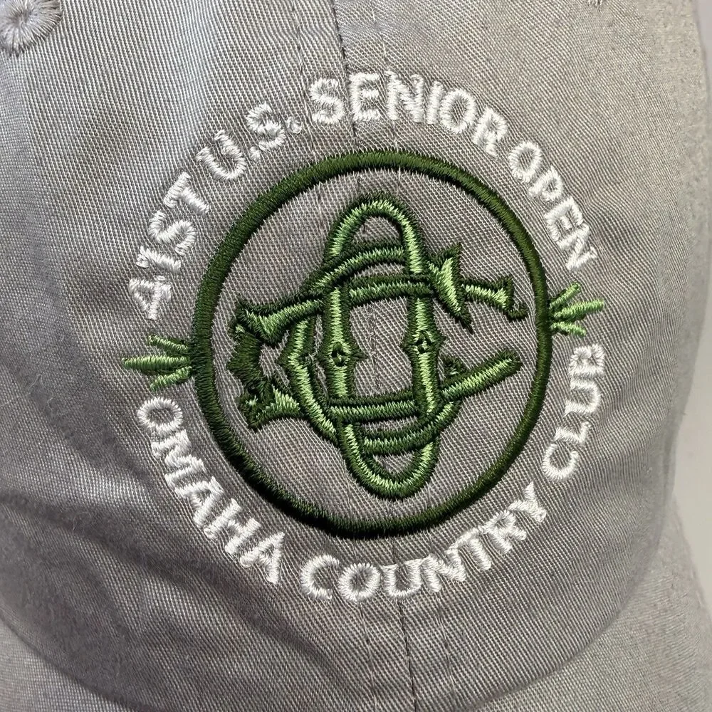 41st Senior Open Omaha C.C. Ahead Cap Lightweight Strapback Hook&Loop EUC